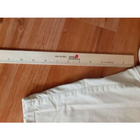 Women’s Calvin Klein Light Tan Khaki Flat Front Chino Shorts Size 12 - Picture 5 of 12